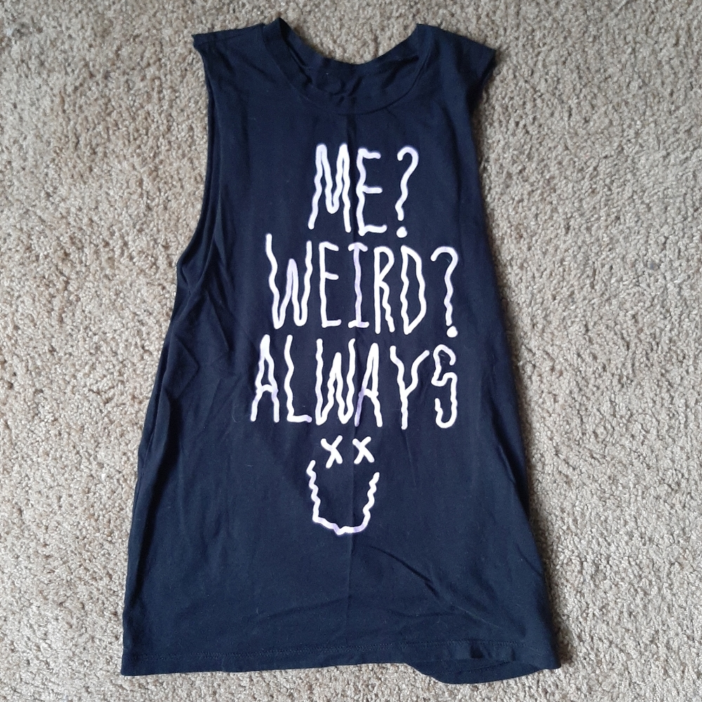 Black matter WEIRD muscle shirt
